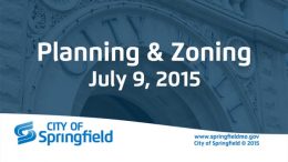 Planning & Zoning - July 9, 2015