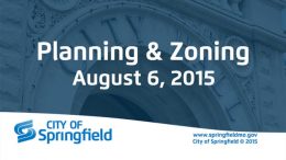 Planning & Zoning - August 6, 2015