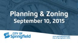 Planning & Zoning - September 10, 2015