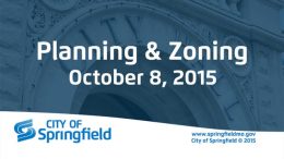 Planning & Zoning - October 8, 2015