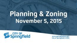 Planning & Zoning - November 5, 2015