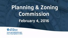 Planning & Zoning - February 4, 2016