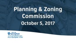 Planning and Zoning - October 5, 2017