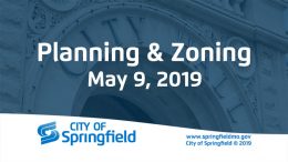 Planning & Zoning Meeting -   May 9, 2019